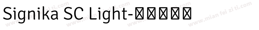 Signika SC Light字体转换
